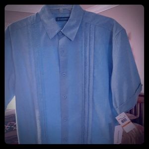 Button down guayabera shirt